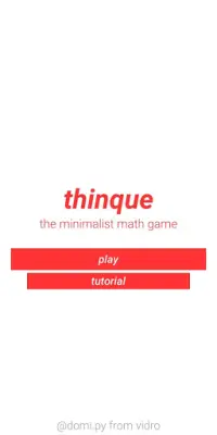 thinque – the minimalist math game Screen Shot 0