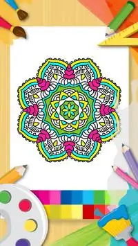 Juego de colorear gratis par Mandala Coloring Book Screen Shot 4