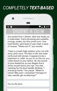 Shadows In Salem: A Text-Based Choices RPG Screen Shot 1