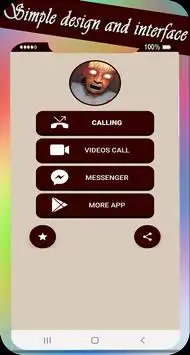 video call and chat simulation with granny's Screen Shot 1