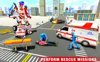 Doctor Robot Ambulance Transform Robot Rescue Game Screen Shot 0