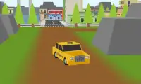 Blocky Cars टैक्सी चालक सिम Screen Shot 2