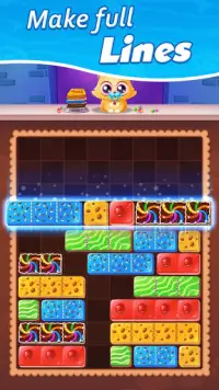 Feed Fat Cat: slide Block puzzle Screen Shot 0