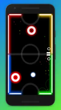 Color Glow Air Hockey Screen Shot 1