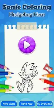 son ick coloring shadow hedgehogs game Screen Shot 0