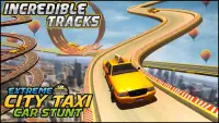 Extreme City Taxi Car Stunt : Ramp Car Stunts Game Screen Shot 0