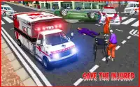 रोगी वाहन बचाव शहर कर्तव्य खेल 🚑 Screen Shot 1