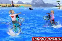 Kids Bicycle Race Water Surfing Screen Shot 3