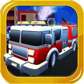 Feuer-LKW-Fahrer-Stadt-Rettung