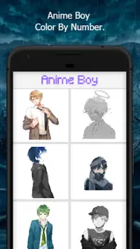 Anime Boy Color By Number Screen Shot 7