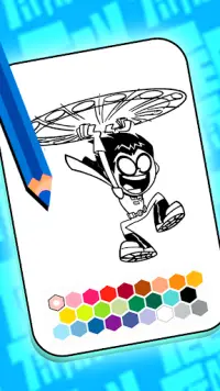 Teen Titans coloring cartoon Screen Shot 0