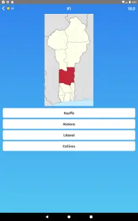 Benin: Departments & Provinces Map Quiz Game Screen Shot 9