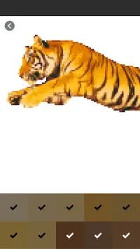 Tiger and Lion Pixel Art Coloring By Number Screen Shot 4