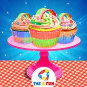 Rainbow Cupcake Maker - Tự làm Trò chơi Nấu ăn 201