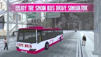 Kar Otobüsü Şehir Sürücüsü 3D: Modern Otobüs Oyunu Screen Shot 1