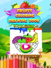 Frutas colorir jogo livro: pintura e desenho Screen Shot 0