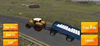 Tractor-rijsimulator met aanhanger: boerderijspel Screen Shot 7