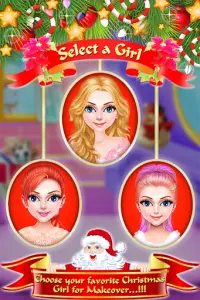 Weihnachten Mädchen Makeup & Hair Salon Anzieh Sp Screen Shot 5