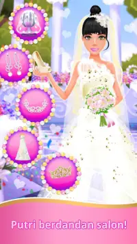 Game pernikahan: Berdandan putri cantik Screen Shot 1