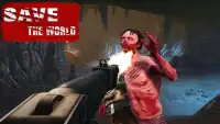 Zombie War 3D - full monsters horde action game Screen Shot 1