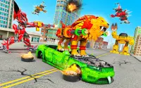Trò chơi xe ô tô sư tử Robot phản lực không khí 3D Screen Shot 1
