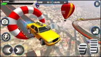 Extreme City Taxi Car Stunt : Ramp Car Stunts Game Screen Shot 1