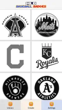 USA Baseball Badges Color by Number - Pixel Art Screen Shot 0
