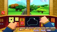 駆動Blocky鉄道ゲームのピクセル乗車Sim Screen Shot 1