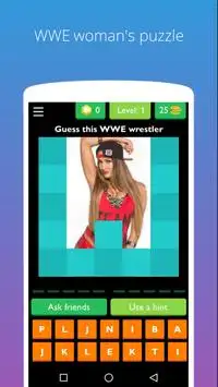 Woman's Wrestler puzzle : Quiz trivia for WWE Star Screen Shot 0