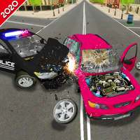 acidente de carro policial perseguição de carro