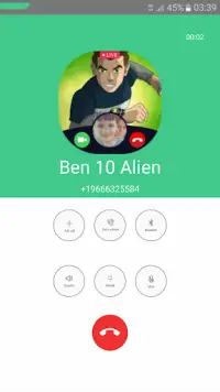 Fake Call Video & Chat With : Ben 10 Ten Screen Shot 5
