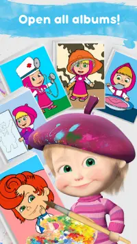 Masha & the Bear: หน้าระบายสี Screen Shot 3