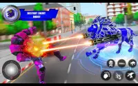 Mega Lion Robot Car Transform- Robot Shooting Game Screen Shot 8