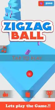 Zigzag Dancing Ball Screen Shot 0