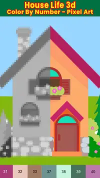 House Life 3d Color By Number - PixelArt Coloring Screen Shot 0