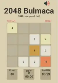 2048 Bulmaca Oyunu Screen Shot 0