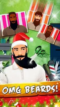 Crazy Beard Salon My Christmas Screen Shot 1