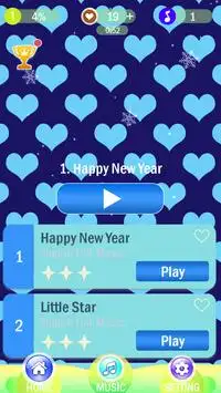 Blue Heart Piano Tiles Screen Shot 2