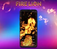 Fire Lion Animated Keyboard + Live Wallpaper Screen Shot 2