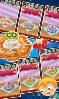 Sweet donut Maker partij-Kids donut Cooking Game Screen Shot 1