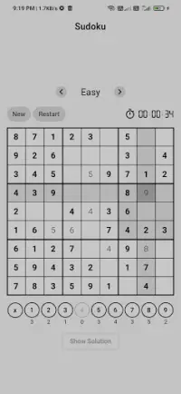 Sudoku Screen Shot 1