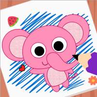 Purple Pink Coloring Book-Kids Painting Game