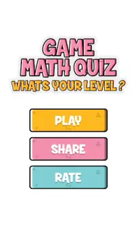 math game quiz Screen Shot 0