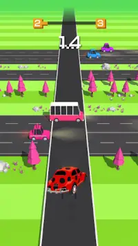 Ladybug Car Traffic Run Screen Shot 1