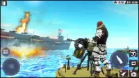 Tentera Laut Gunner Games: mesin gun tembakan Screen Shot 2