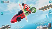 Superhero Transformation Car Racing Stunts Games Screen Shot 0