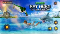 Green Bat Hero City Rescue Mission Screen Shot 0