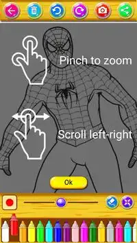 Learn to color the amazing Spider-man Screen Shot 4