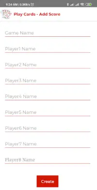 Play Cards Score Board - Add Scores Screen Shot 1