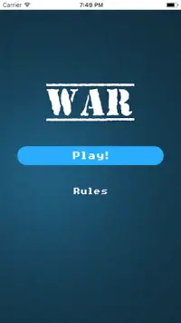 Mobile War Card Game Screen Shot 0